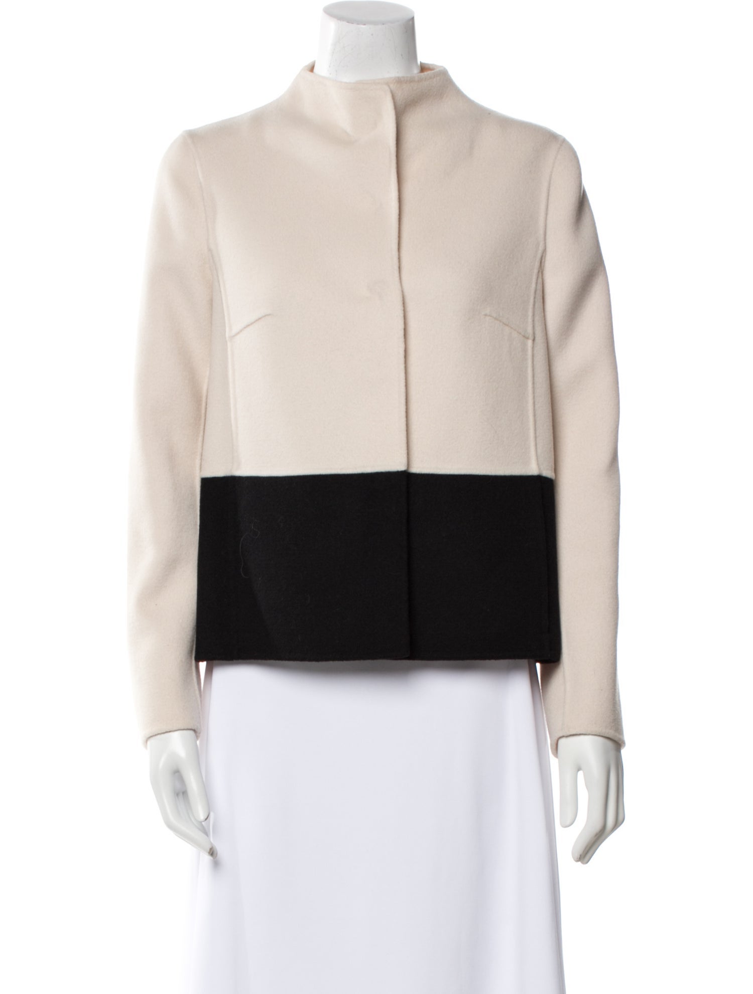 Weekend Max Mara Virgin Wool Colorblock Pattern Bomber Jacket