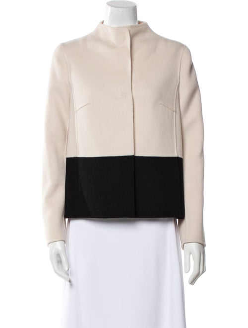 Weekend Max Mara Virgin Wool Colorblock Pattern Bomber Jacket