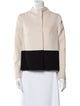 Weekend Max Mara Virgin Wool Colorblock Pattern Bomber Jacket