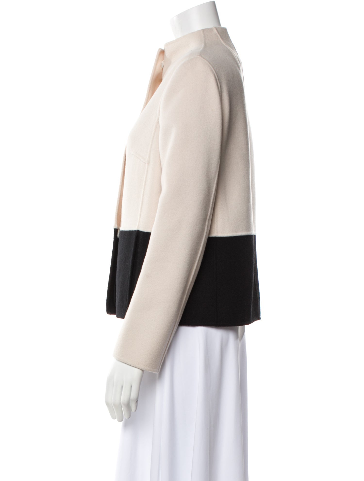 Weekend Max Mara Virgin Wool Colorblock Pattern Bomber Jacket