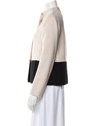 Weekend Max Mara Virgin Wool Colorblock Pattern Bomber Jacket