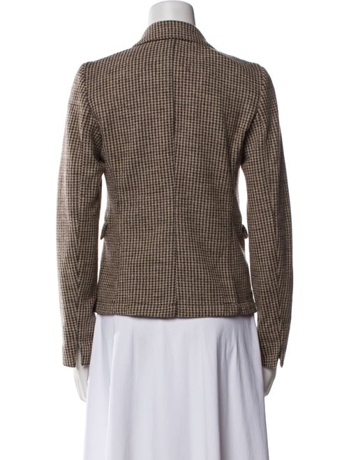 Weekend Max Mara Virgin Wool Houndstooth Print Blazer