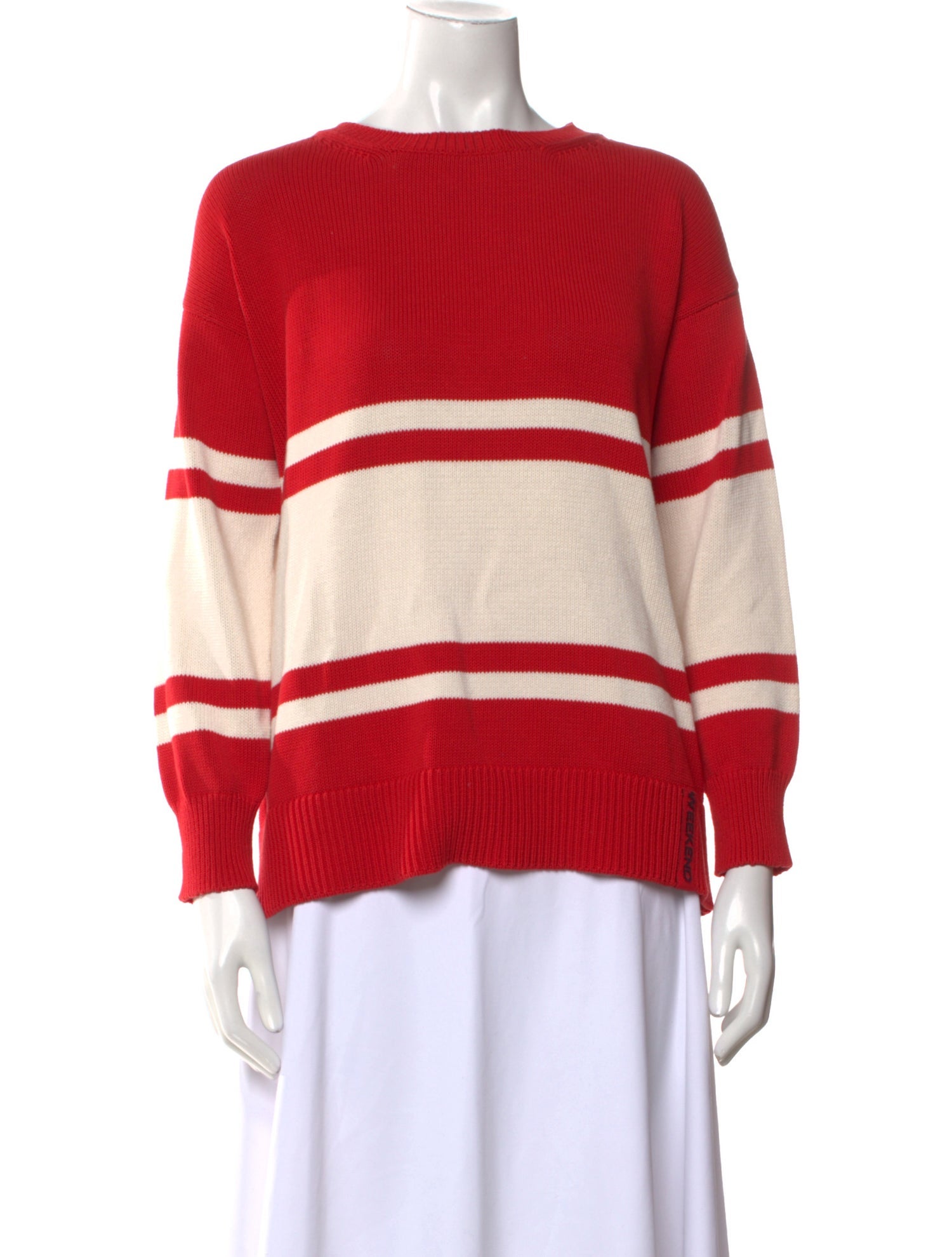 Weekend Max Mara Striped Bateau Neckline Sweater