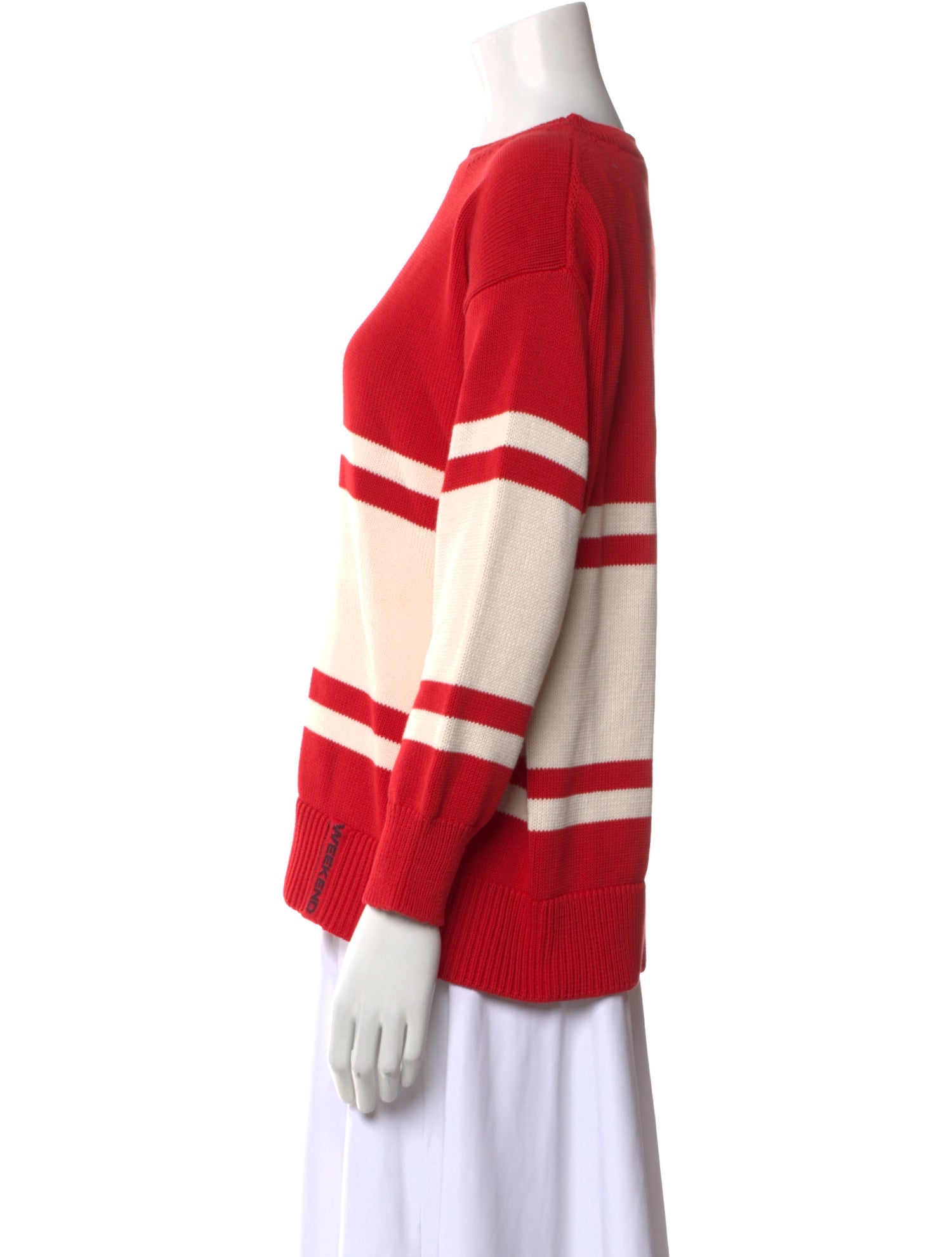 Weekend Max Mara Striped Bateau Neckline Sweater