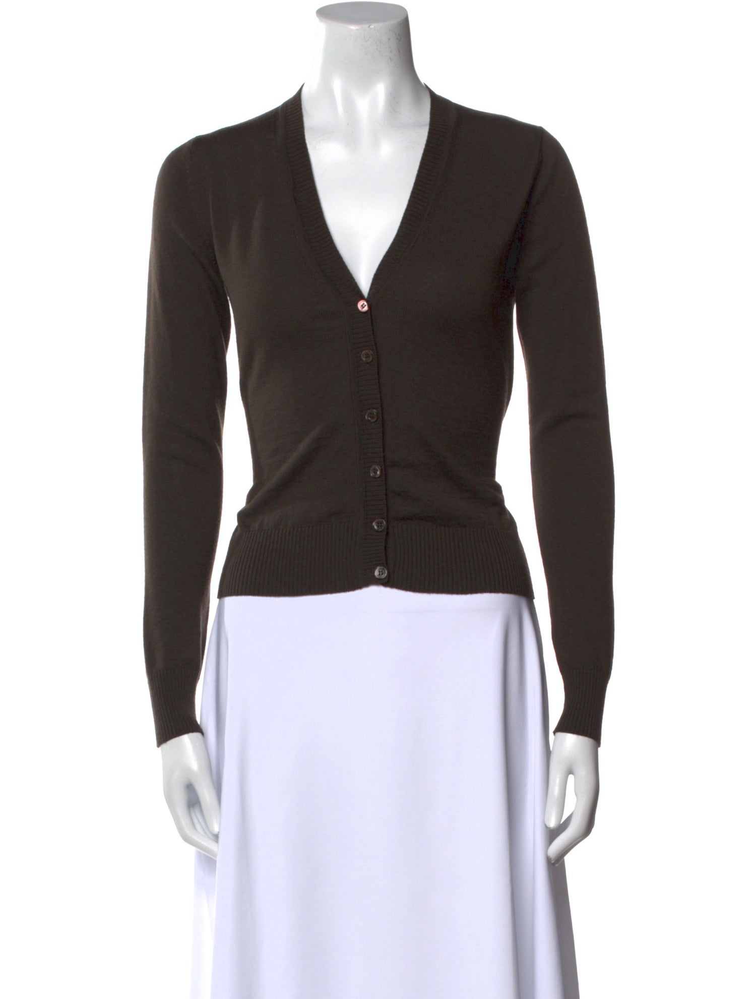 Weekend Max Mara V-Neck Long Sleeve Crop Top