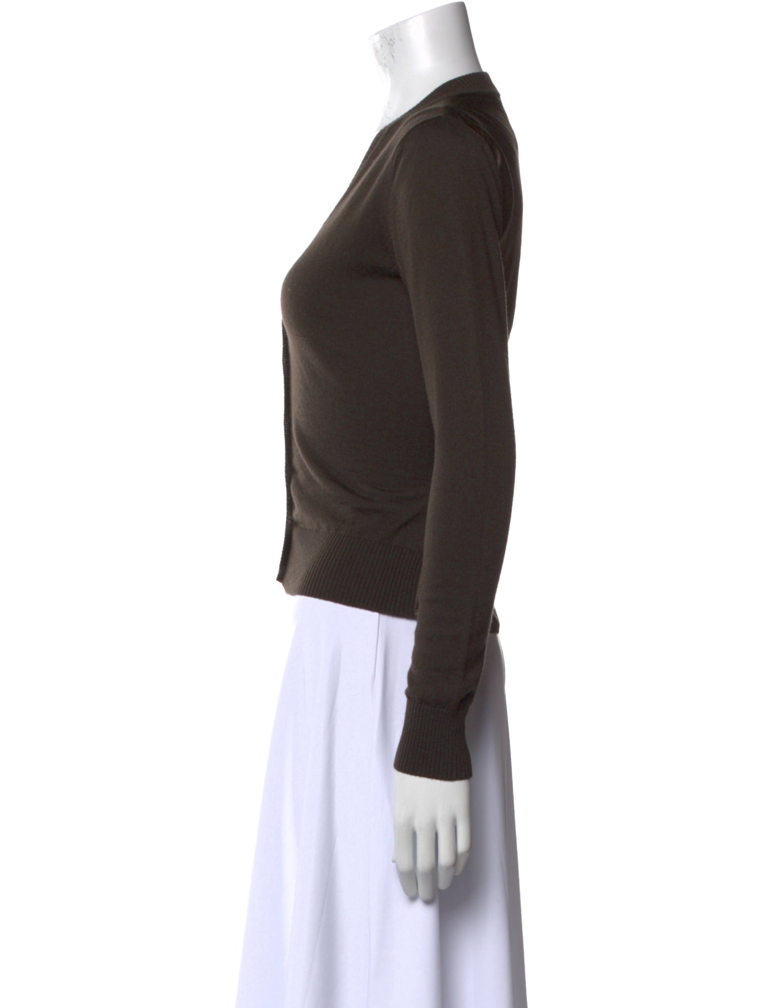 Weekend Max Mara V-Neck Long Sleeve Crop Top