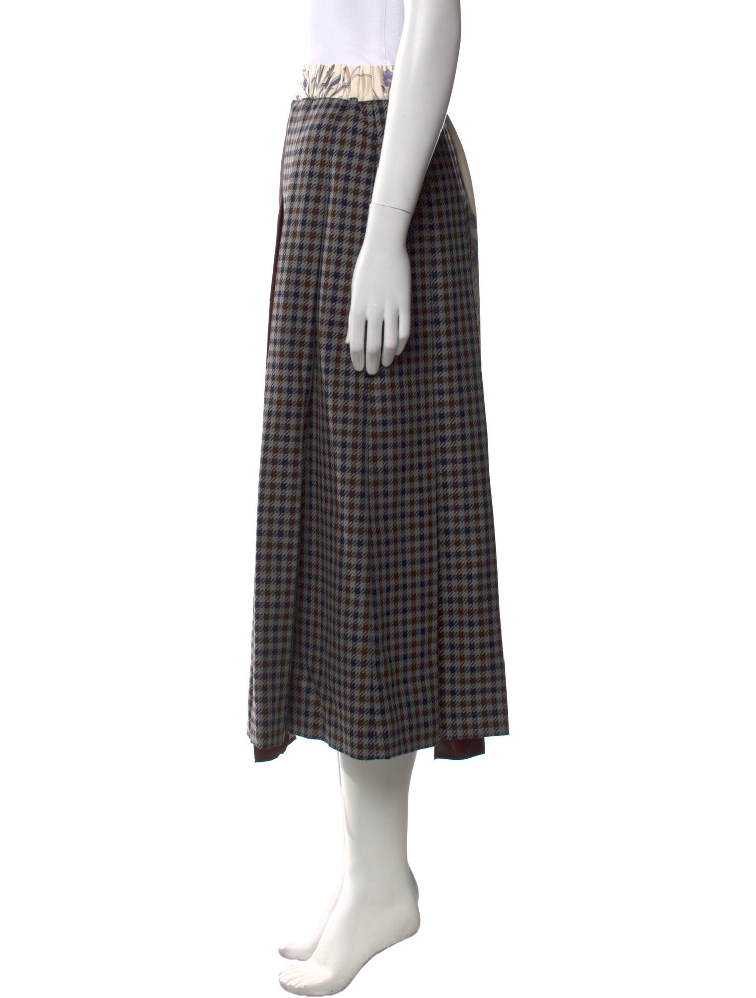 Weekend Max Mara Houndstooth Print Midi Length Skirt