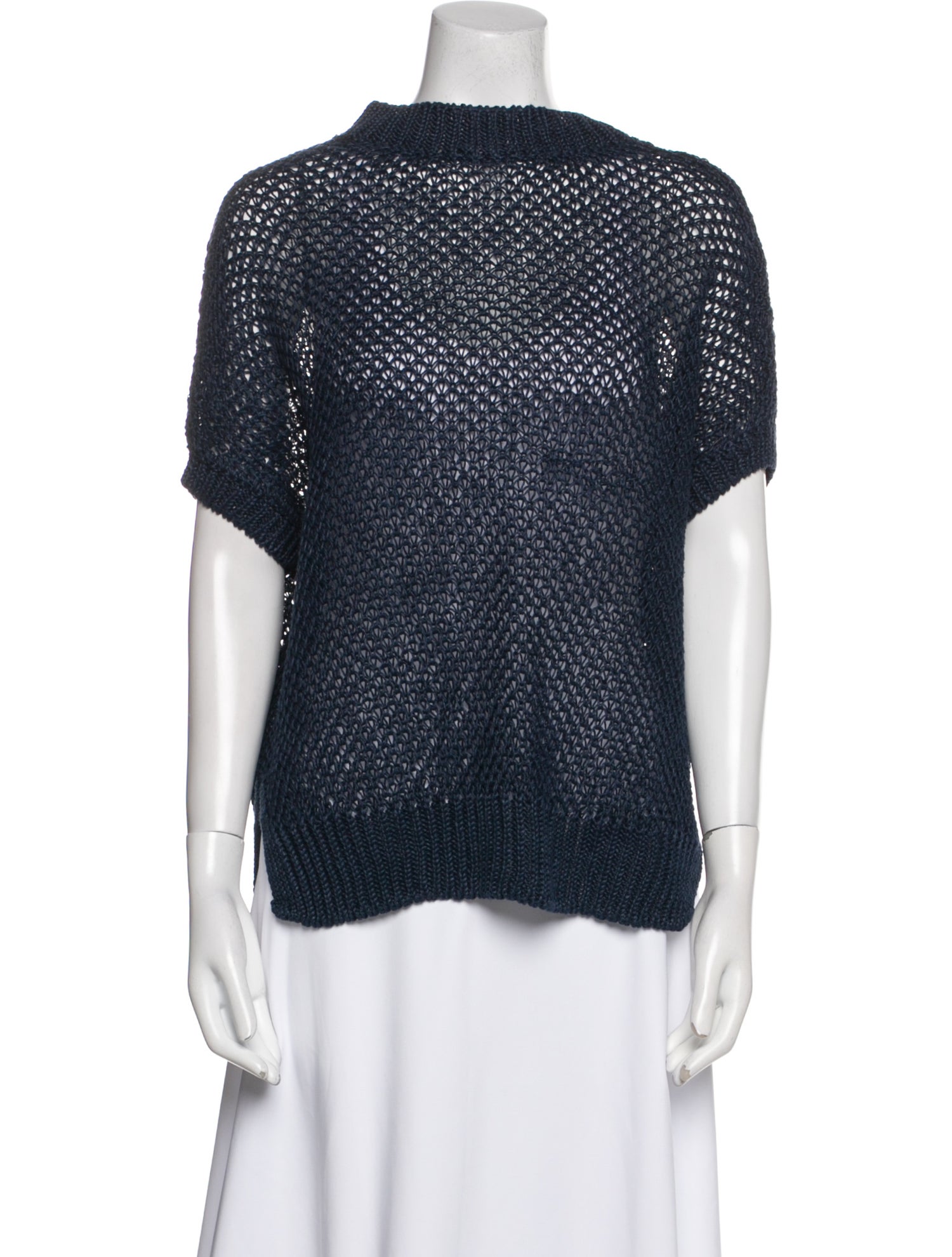 Weekend Max Mara Linen Mock Neck Top