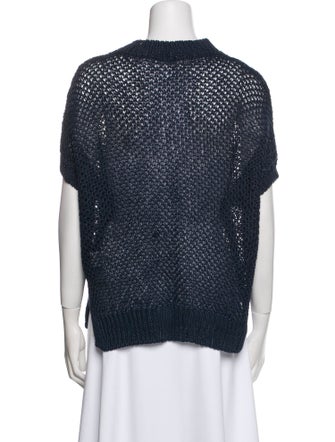 Weekend Max Mara Linen Mock Neck Top