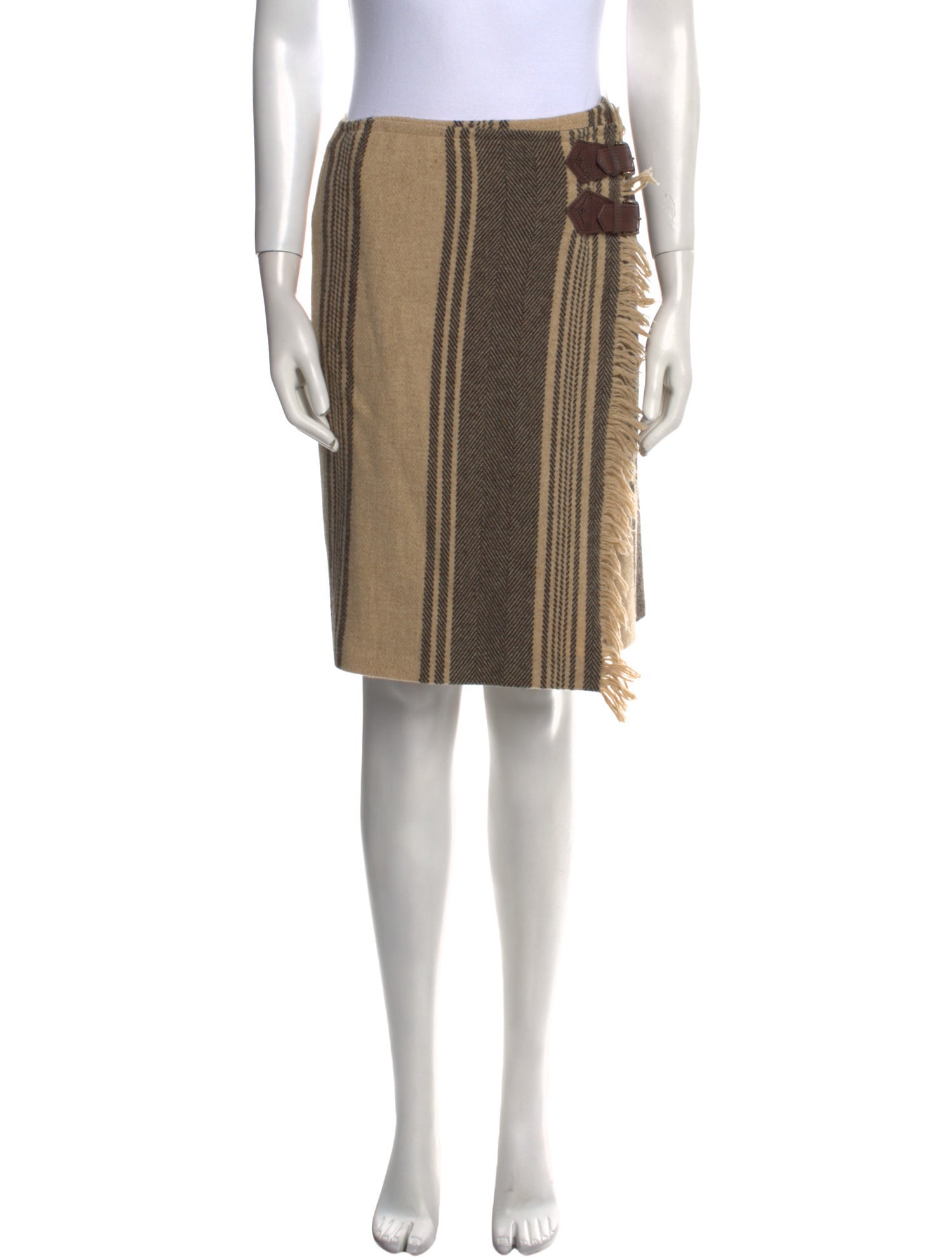 Weekend Max Mara Virgin Wool Knee-Length Skirt