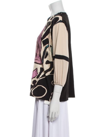 Weekend Max Mara Printed Bateau Neckline Blouse