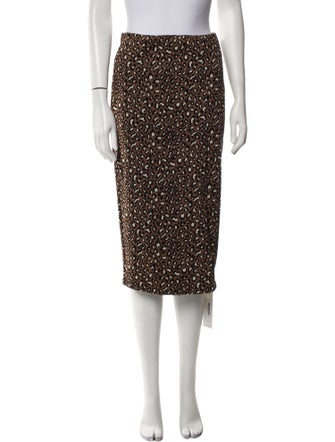 Weekend Max Mara Animal Print Knee-Length Skirt