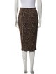 Weekend Max Mara Animal Print Knee-Length Skirt
