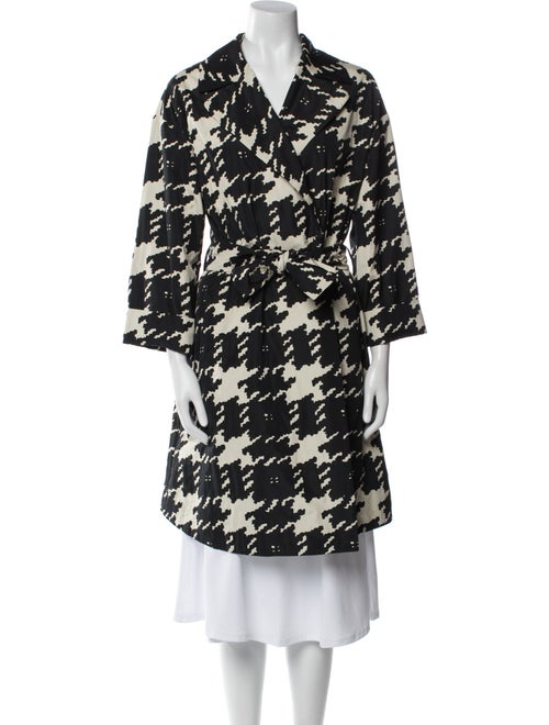 Weekend Max Mara Houndstooth Print Trench Coat