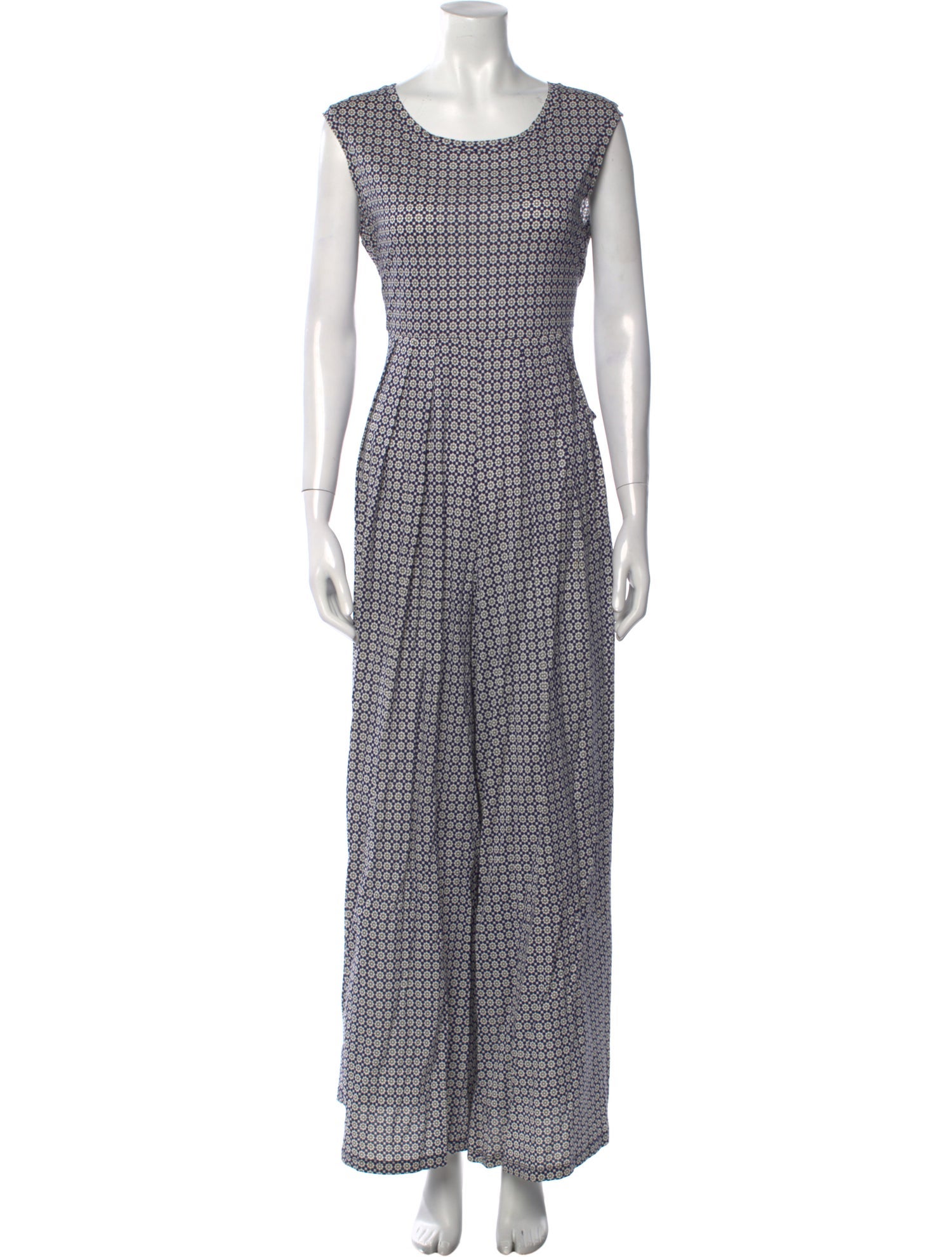 Weekend Max Mara Printed Scoop Neck Jumpsuit