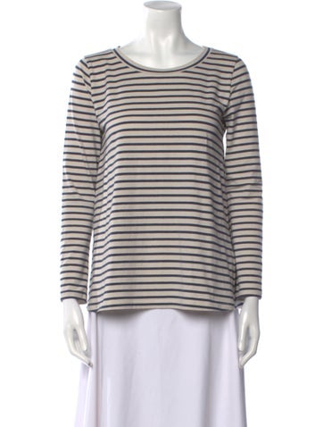 Weekend Max Mara Tops Striped Scoop Neck T-Shirt S