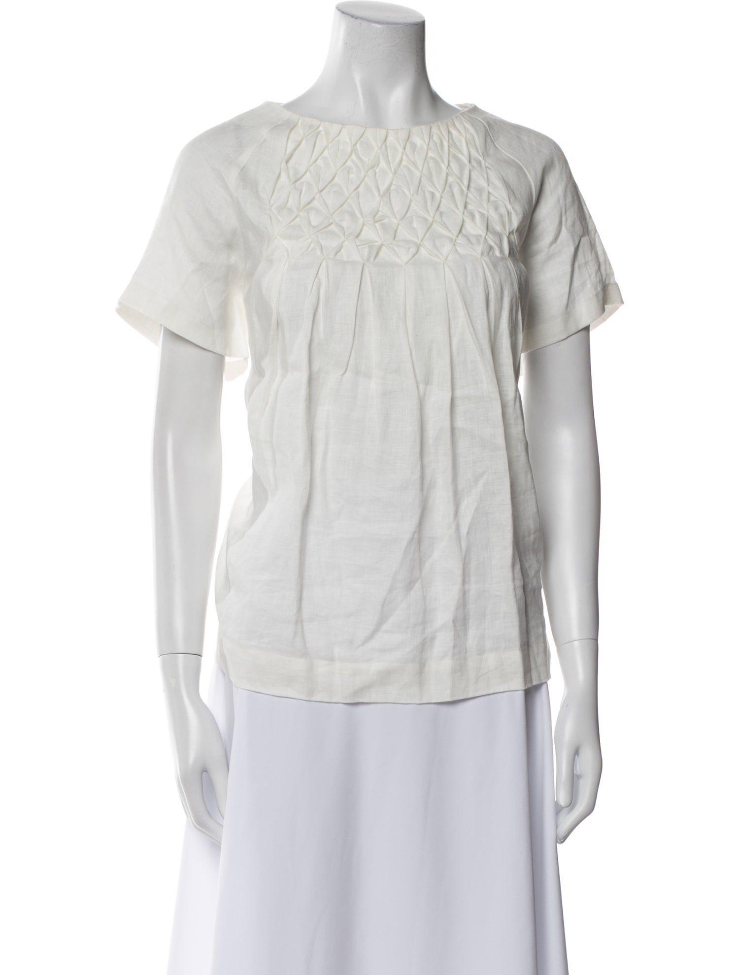 Weekend Max Mara Linen Bateau Neckline Blouse