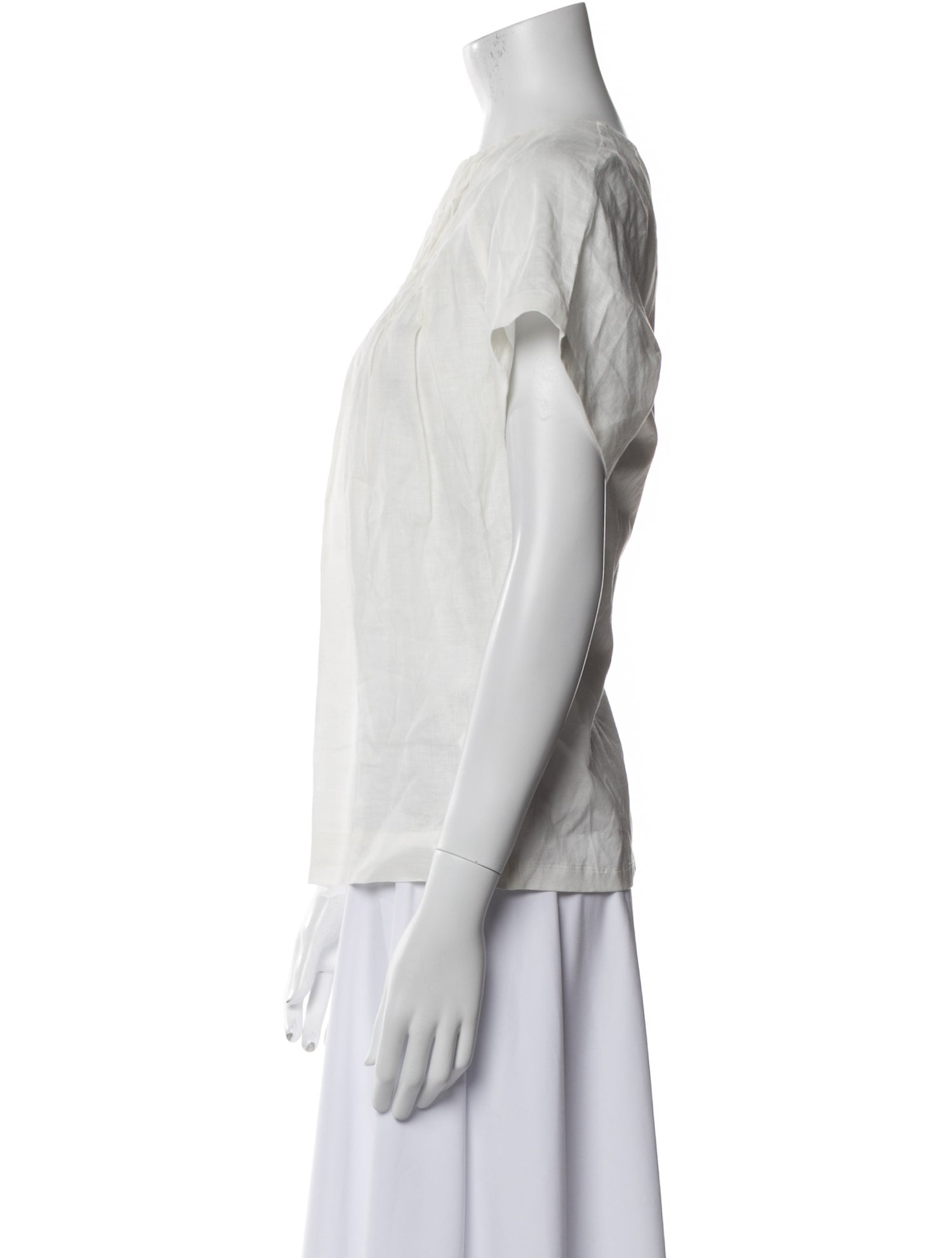 Weekend Max Mara Linen Bateau Neckline Blouse