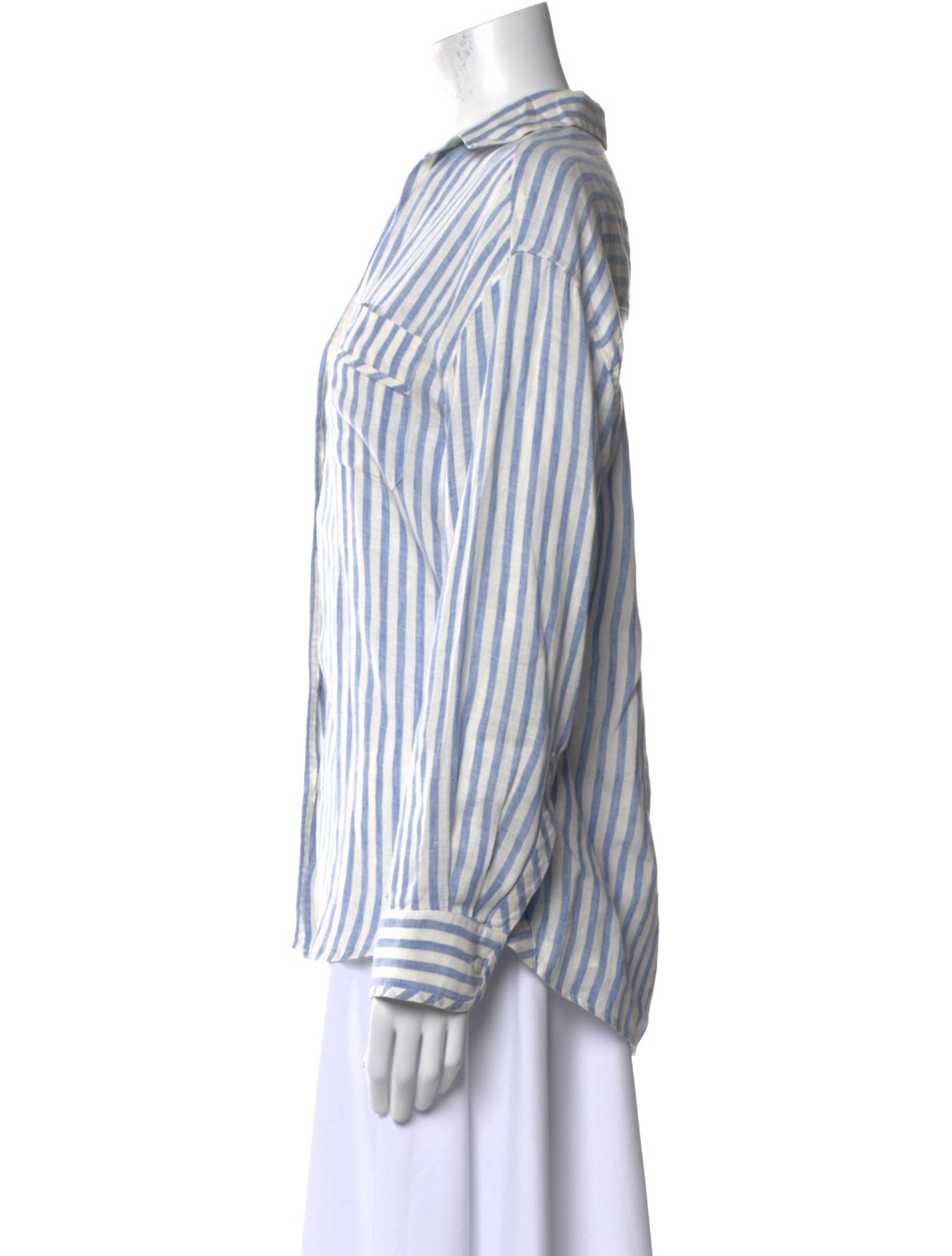 Weekend Max Mara Linen Striped Button-Up Top