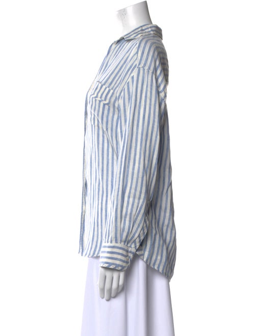 Weekend Max Mara Linen Striped Button-Up Top
