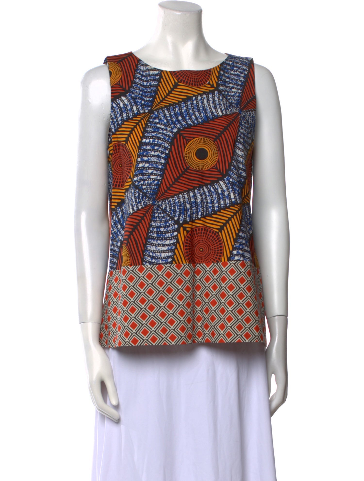 Weekend Max Mara Printed Bateau Neckline Top