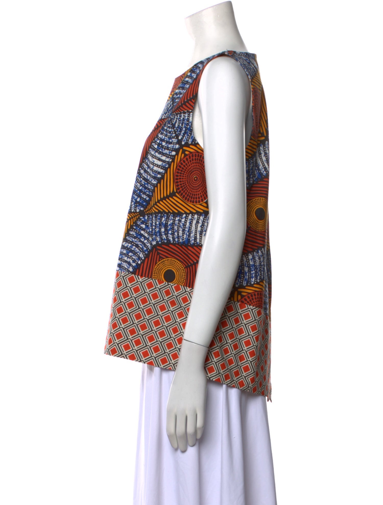 Weekend Max Mara Printed Bateau Neckline Top