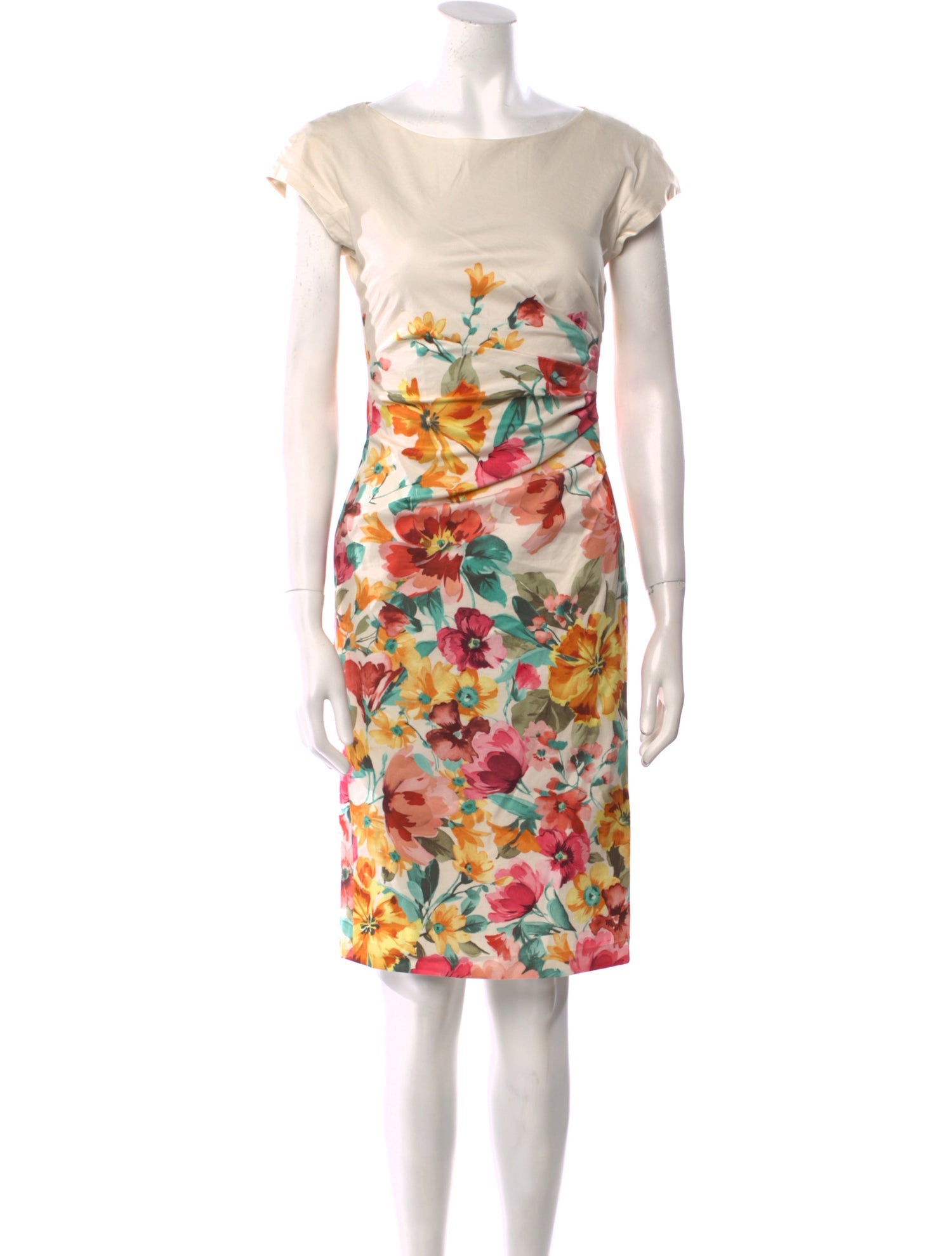 Weekend Max Mara Floral Print Knee-Length Dress