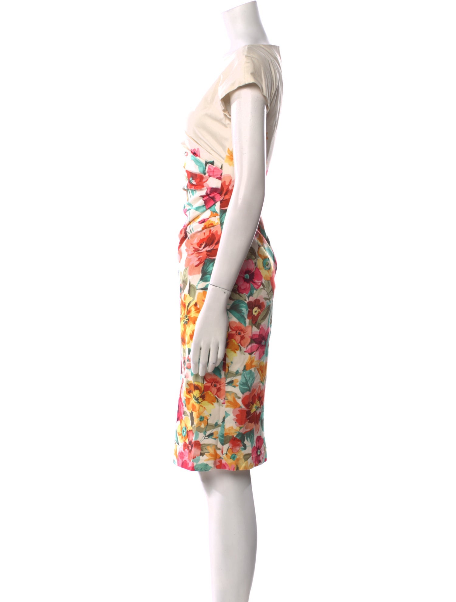 Weekend Max Mara Floral Print Knee-Length Dress