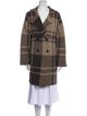 Weekend Max Mara Wool Plaid Print Trench Coat