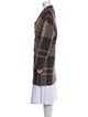 Weekend Max Mara Wool Plaid Print Trench Coat