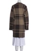 Weekend Max Mara Wool Plaid Print Trench Coat
