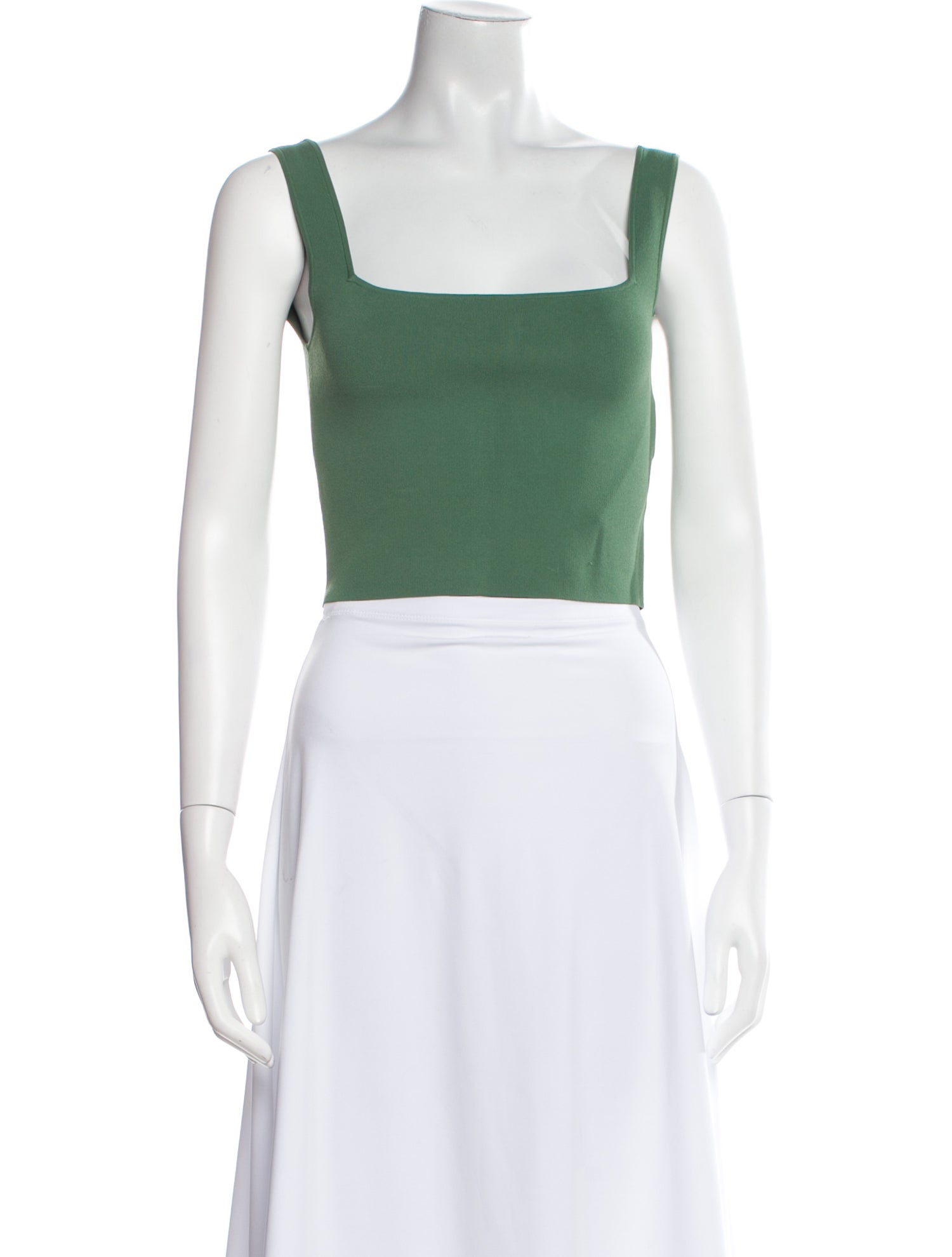 Weekend Max Mara Square Neckline Sleeveless Crop Top