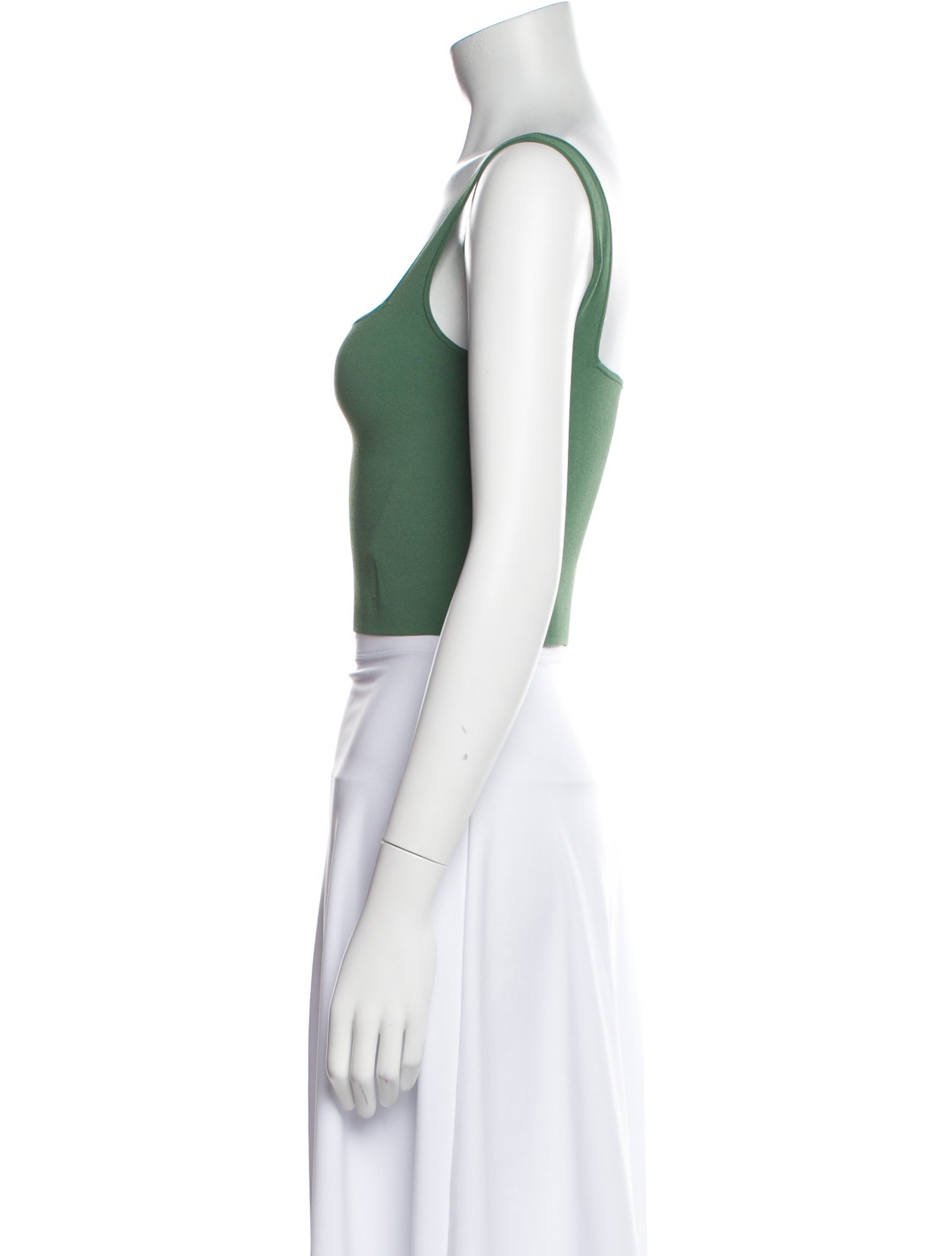 Weekend Max Mara Square Neckline Sleeveless Crop Top