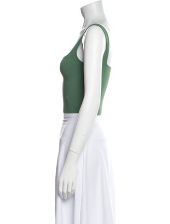 Weekend Max Mara Square Neckline Sleeveless Crop Top