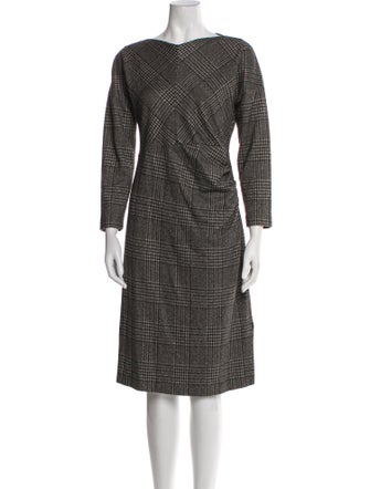 Weekend Max Mara Bateau Neckline Midi Length Dress