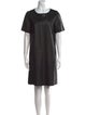 Weekend Max Mara Lamb Leather Knee-Length Dress