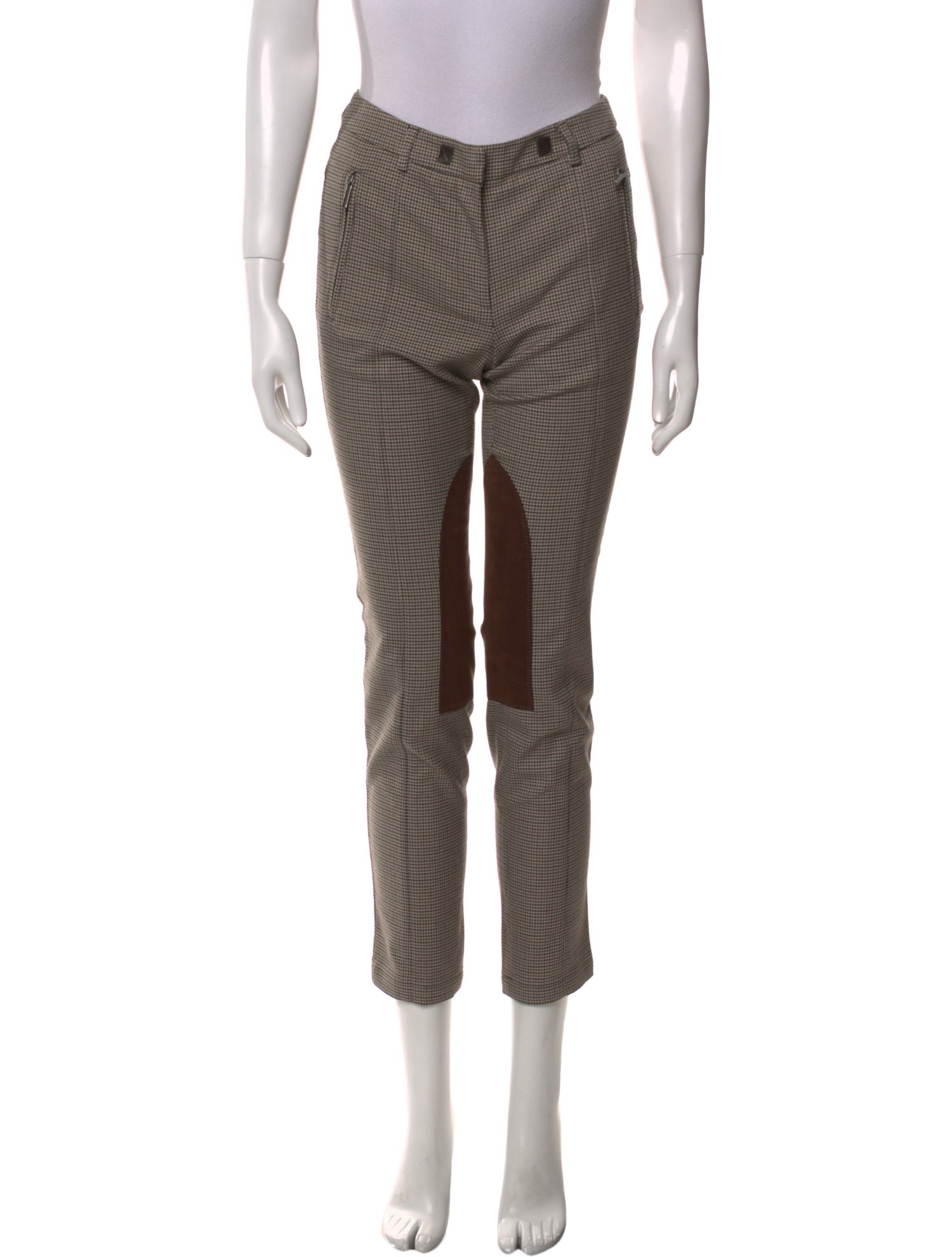 Weekend Max Mara Plaid Print Skinny Leg Pants