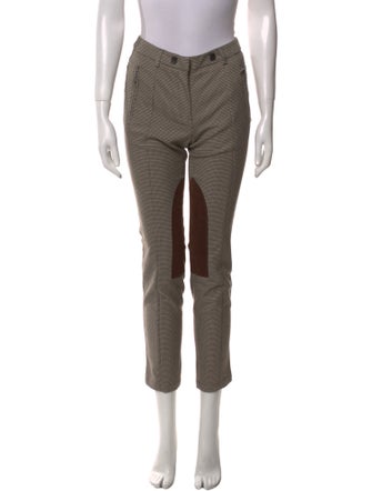 Weekend Max Mara Plaid Print Skinny Leg Pants