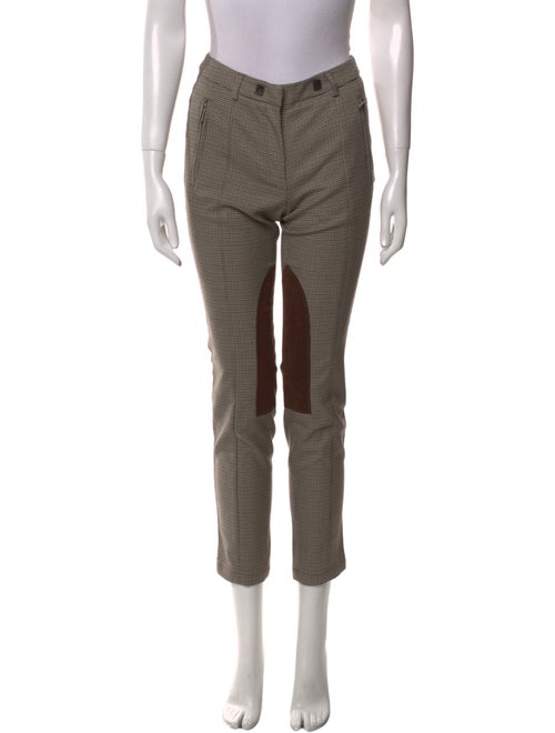 Weekend Max Mara Plaid Print Skinny Leg Pants