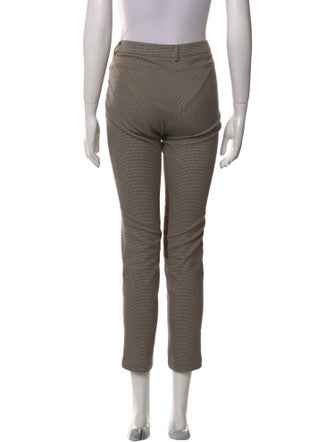 Weekend Max Mara Plaid Print Skinny Leg Pants