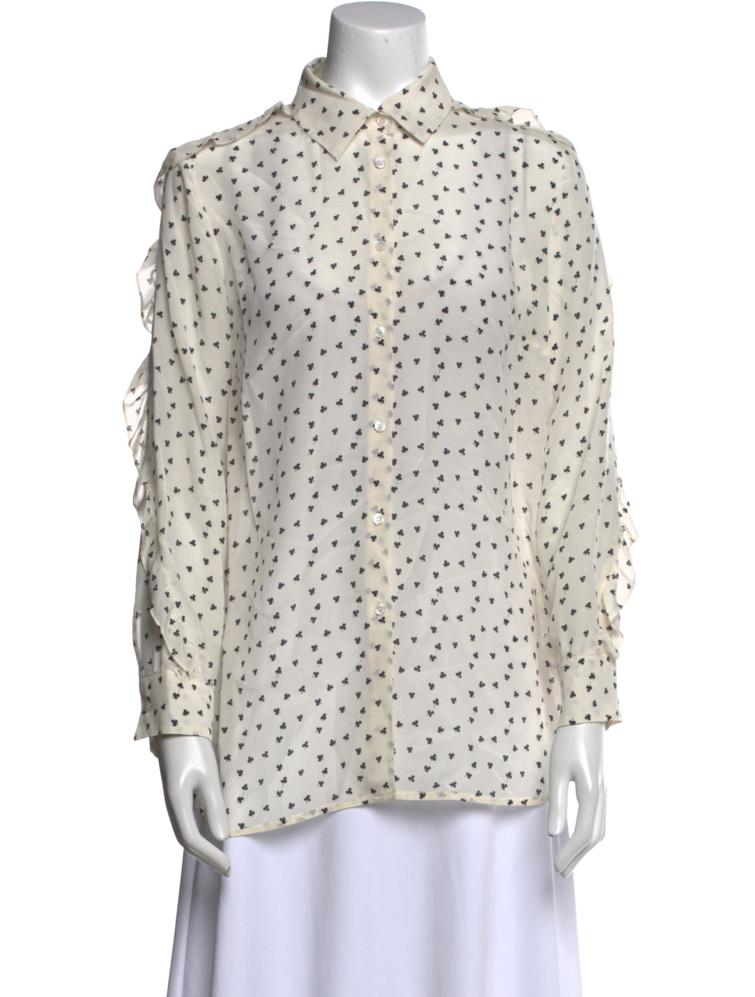 Weekend Max Mara Silk Printed Button-Up Top