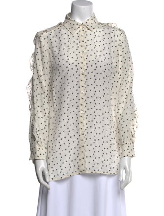Weekend Max Mara Silk Printed Button-Up Top