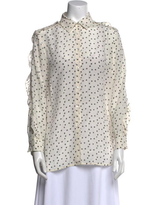 Weekend Max Mara Silk Printed Button-Up Top