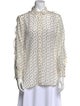 Weekend Max Mara Silk Printed Button-Up Top