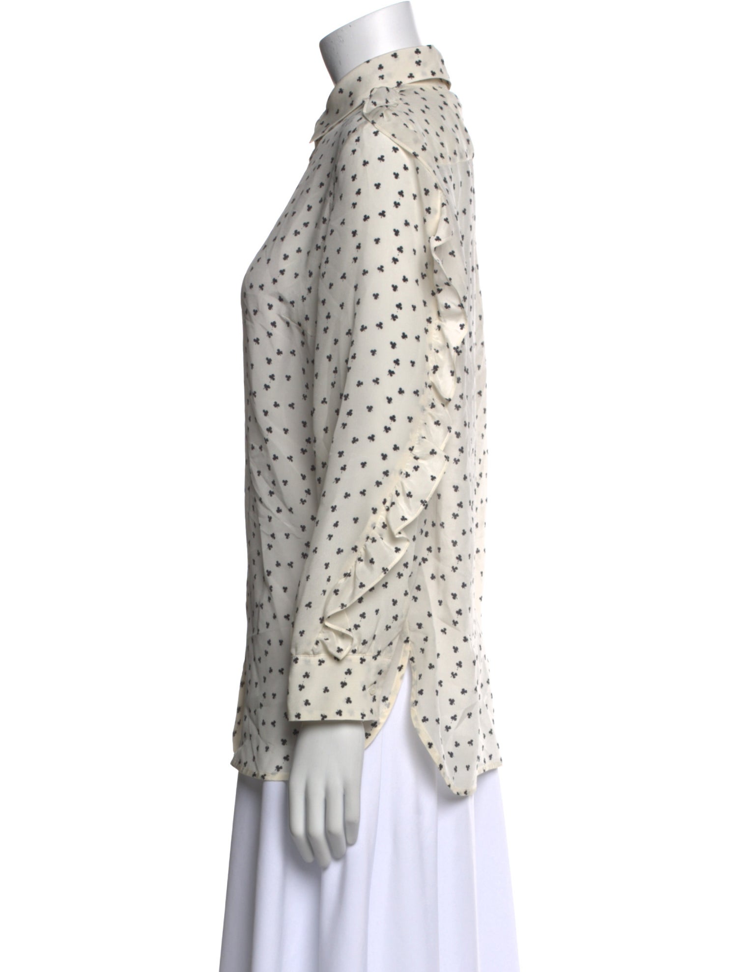 Weekend Max Mara Silk Printed Button-Up Top