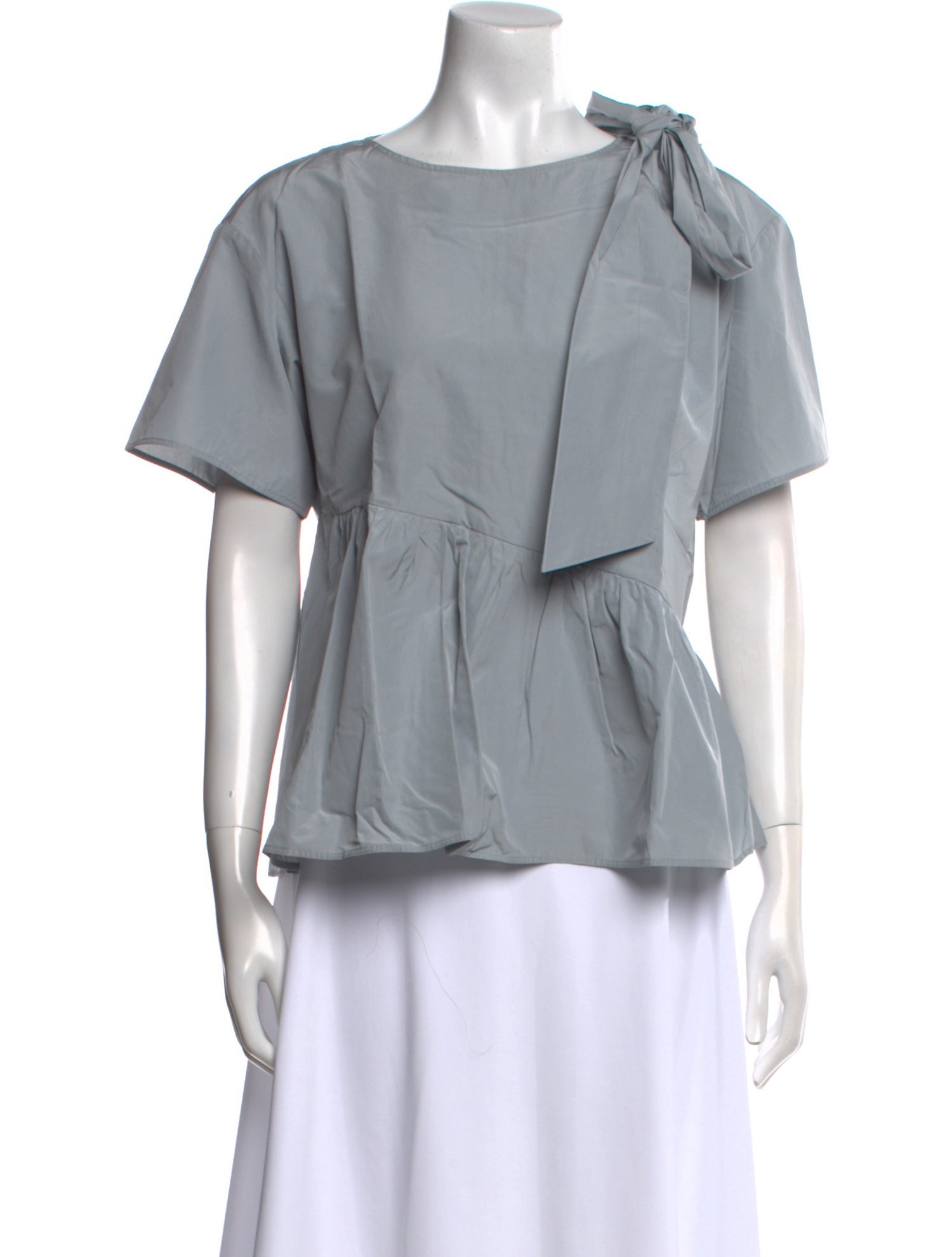 Weekend Max Mara Bateau Neckline Short Sleeve Blouse
