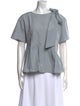 Weekend Max Mara Bateau Neckline Short Sleeve Blouse