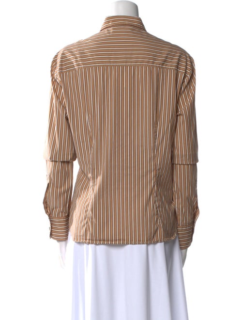 Weekend Max Mara Striped Long Sleeve Button-Up Top