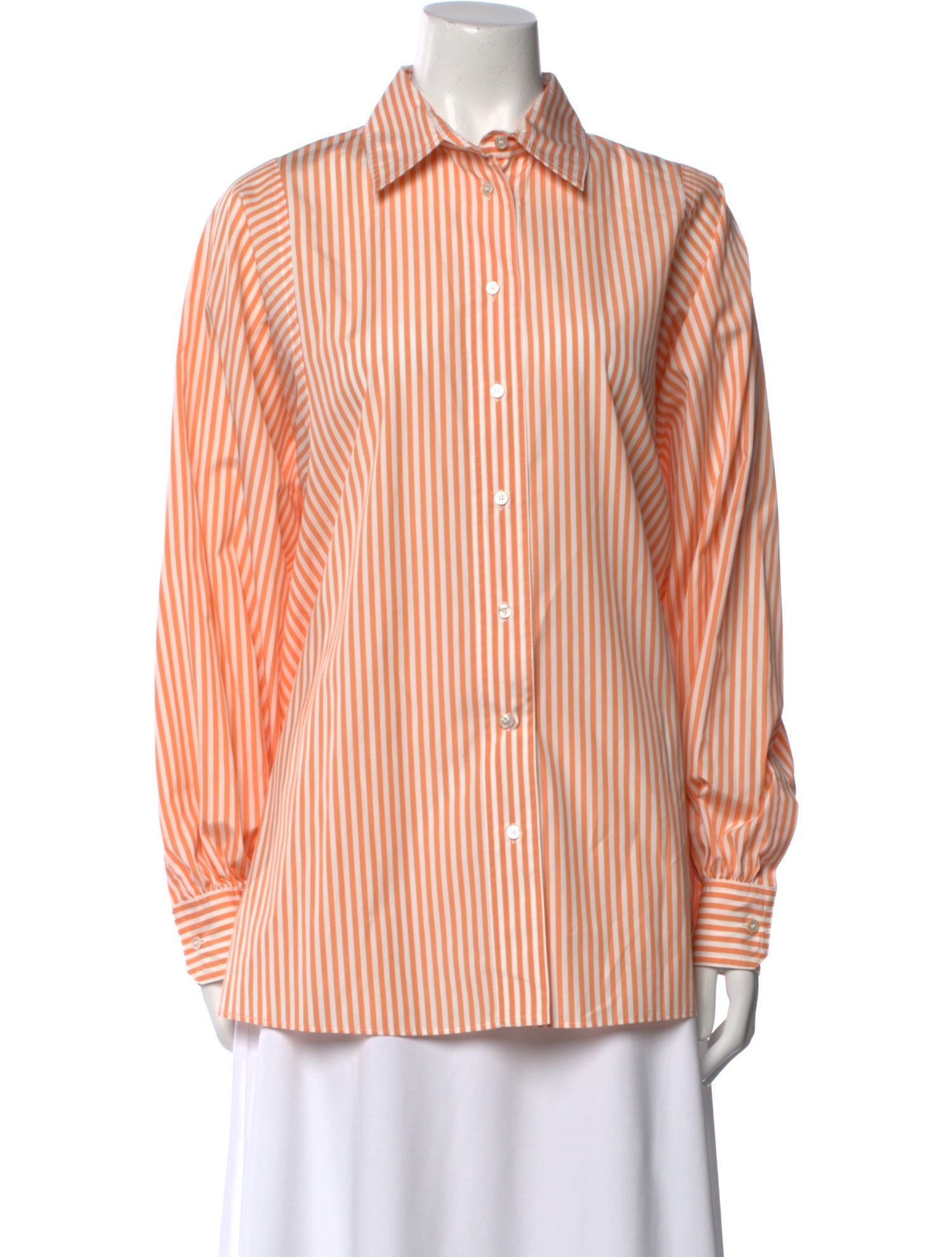 Weekend Max Mara Striped Long Sleeve Button-Up Top w/ Tags