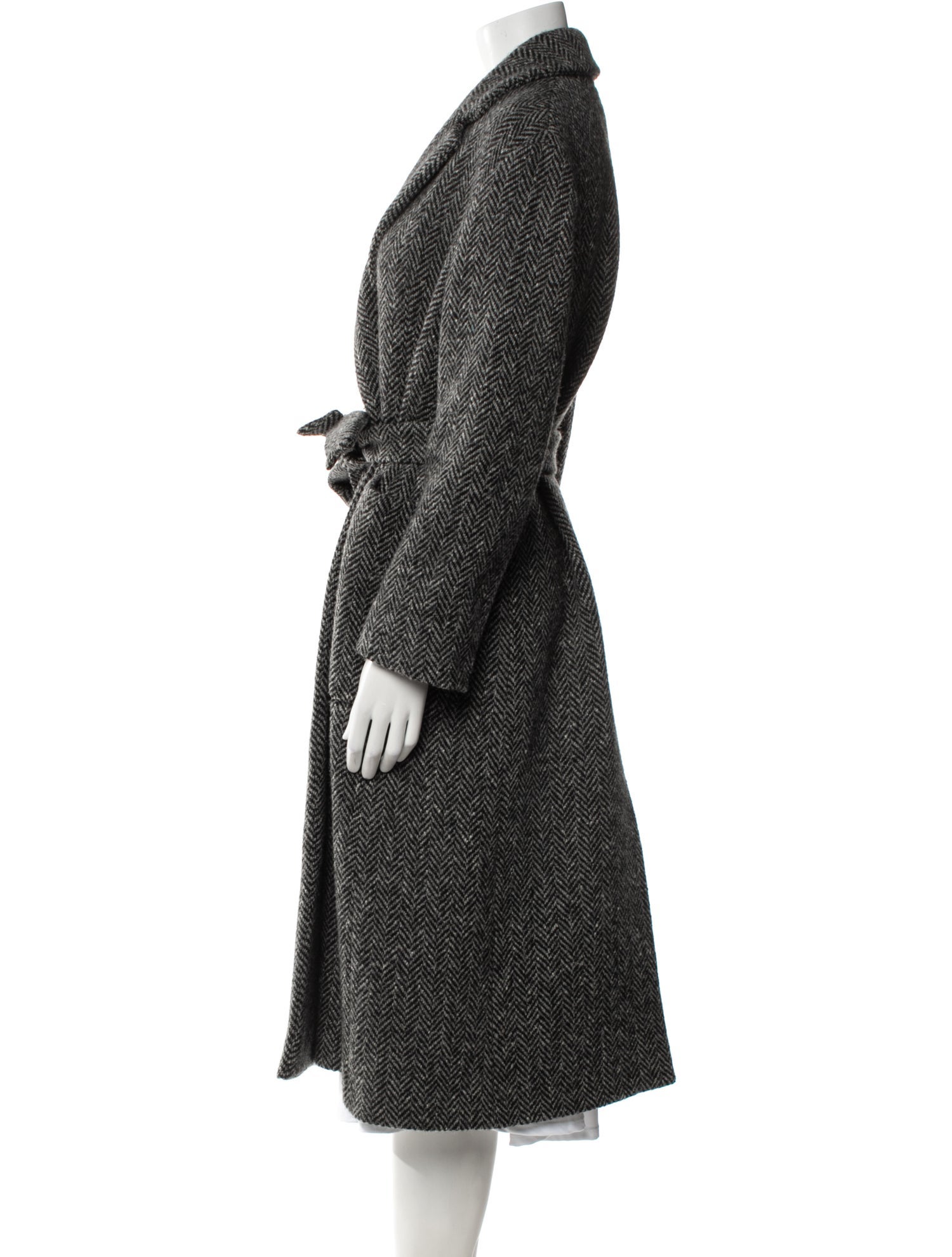 Weekend Max Mara Virgin Wool Striped Coat